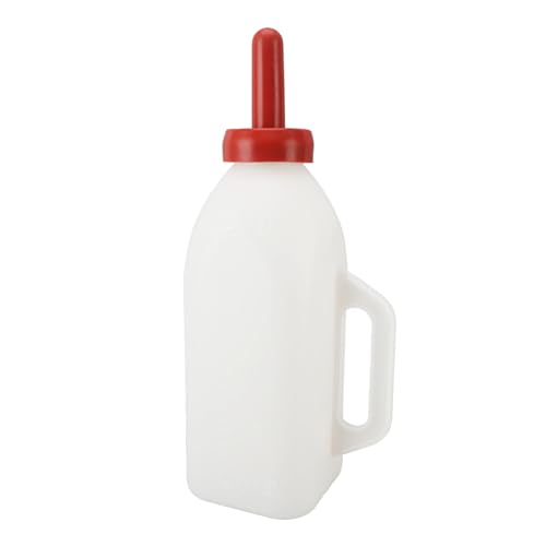 Dickes Design Kälberflasche mit Griff, Auslaufsicher, Praktisch, Einfache Milchfrische, Weicher, Bequemer Silikonnippel (Aufrechter Milchtopf) von AUNMAS