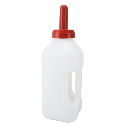 Dickes Design Kälberflasche mit Griff, Auslaufsicher, Praktisch, Einfache Milchfrische, Weicher, Bequemer Silikonnippel (Horizontaler Milchtopf) von AUNMAS