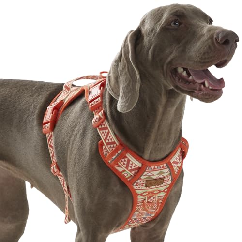 No Pull Hundegeschirr für große Hunde mit 2 Metallclips, einfaches An- und Ausziehen mit Halsschnalle, strapazierfähige, verstellbare Welpenweste, atmungsaktives Haustiergeschirr mit leicht zu No Pull Hundegeschirr für große Hunde mit 2 Metallclips, einfaches An- und Ausziehen mit Halsschnalle, strapazierfähige, verstellbare Welpenweste, atmungsaktives Haustiergeschirr mit leicht zu von AUNZO