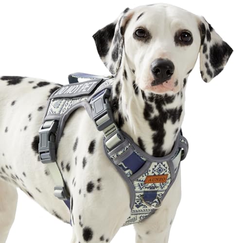 Strapazierfähiges, taktisches Hundegeschirr für große Hunde, kein Ziehen, Labrador Golden Retriever, Deutscher Schäferhund, verstellbar, weich gepolstert, atmungsaktiv, Oxford-Weste mit leicht zu Strapazierfähiges, taktisches Hundegeschirr für große Hunde, kein Ziehen, Labrador Golden Retriever, Deutscher Schäferhund, verstellbar, weich gepolstert, atmungsaktiv, Oxford-Weste mit leicht zu von AUNZO