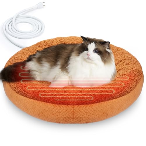 AUPETEK Beheizte Katzenbetten für Indoor-Katzen, wärmendes Katzenbett, superweich, maschinenwaschbar, Thermo-Kitty, elektrisches Heizbett, 48,3 cm, rund AUPETEK Beheizte Katzenbetten für Indoor-Katzen, wärmendes Katzenbett, superweich, maschinenwaschbar, Thermo-Kitty, elektrisches Heizbett, 48,3 cm, rund von AUPETEK