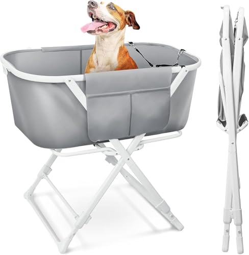 AUPETM Tragbare Hundebadewanne – Erhöhte faltbare Waschstation – Hundebadewanne zum Baden, Duschen und Pflegen, Innen- und Außenbereich, Haustierbadewanne für kleine, mittelgroße und große Hunde, AUPETM Tragbare Hundebadewanne – Erhöhte faltbare Waschstation – Hundebadewanne zum Baden, Duschen und Pflegen, Innen- und Außenbereich, Haustierbadewanne für kleine, mittelgroße und große Hunde, von AUPETM