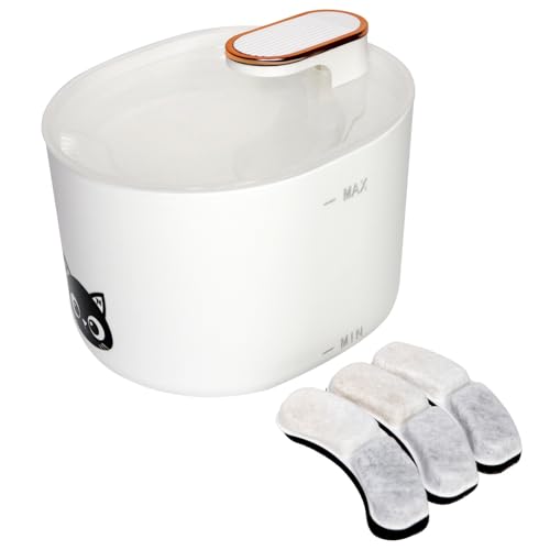 Katzenbrunnen | 3 L Trinkbrunnen für Katze | BPA-freier Katzentrinkbrunnen | Super Silent Wasserbrunnen für Katzen + 3 Katzenbrunnen Ersatzfilter + 2 Wasserleitungen + 1 Adapter | AURUM-GBS von AURUM