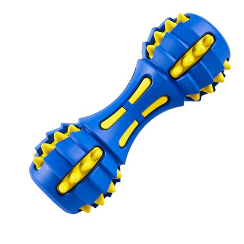 AUSCAT Hundespielzeug, Kauspielzeug Hund Naturkautschuk, Hundespielzeug Quietschend für Mittlere & Große Hunde, Hantel-Form, Blau AUSCAT Hundespielzeug, Kauspielzeug Hund Naturkautschuk, Hundespielzeug Quietschend für Mittlere & Große Hunde, Hantel-Form, Blau von AUSCAT