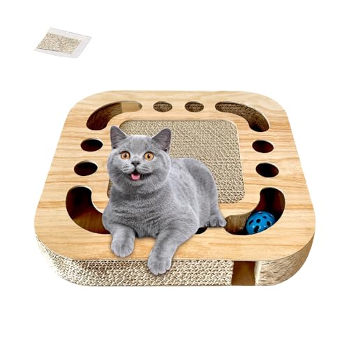 AUSYIWI Katzenkratzer aus Wellpappe für Erwachsene, große und kleine Katzen, beruhigende Katzenkratzmatte aus Pappe, Zubehör und Spielzeug für Haustiere, 33x33x5,5 cm AUSYIWI Katzenkratzer aus Wellpappe für Erwachsene, große und kleine Katzen, beruhigende Katzenkratzmatte aus Pappe, Zubehör und Spielzeug für Haustiere, 33x33x5,5 cm von AUSYIWI