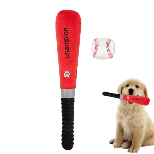 AUTOECHO Baseballschläger-Hundespielzeug,Baseballschläger-Hundekauspielzeug, Hunde-Anreicherungsspielzeug mit integriertem Quietschgerät, Beißspielzeug für Welpen, Kauspielzeug für das Zahnen von AUTOECHO Baseballschläger-Hundespielzeug,Baseballschläger-Hundekauspielzeug, Hunde-Anreicherungsspielzeug mit integriertem Quietschgerät, Beißspielzeug für Welpen, Kauspielzeug für das Zahnen von von AUTOECHO