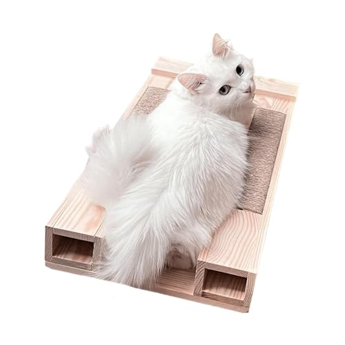 AUTOECHO Bruthocker für Katze, Katzenzüchterstuhl - Männliche weibliche Kätzchenzüchtung Holzhocker mit Kratzern,Kleine mittelgroße Katze Langeweile Entfernung Begleiter für Wohnzimmer, Balkon von AUTOECHO
