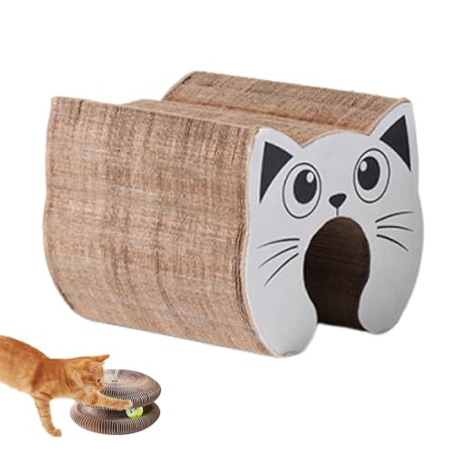 AUTOECHO Cat Scratch Board, Cat Scratch Pad | Kätzchen Faltbare Magnetorgel -Kratzerplatte mit Bell | Interaktive mentale und körperliche Bewegung Spielzeug recycelbarer Katzenkratzen für Innenkatzen AUTOECHO Cat Scratch Board, Cat Scratch Pad | Kätzchen Faltbare Magnetorgel -Kratzerplatte mit Bell | Interaktive mentale und körperliche Bewegung Spielzeug recycelbarer Katzenkratzen für Innenkatzen von AUTOECHO