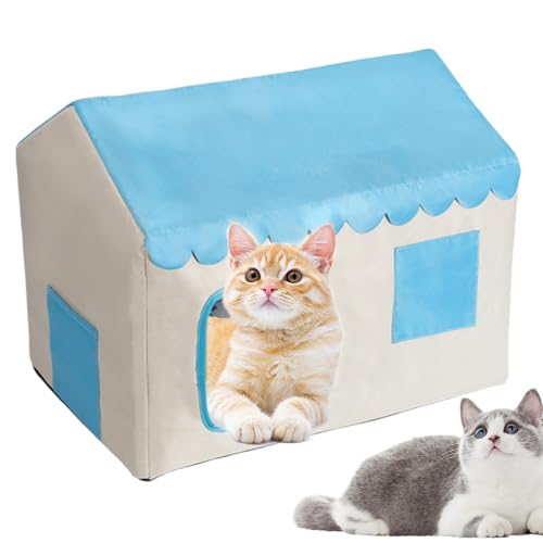 AUTOECHO Kühlhaus für Katzen, Kühlhaus für Katzen,Isolierte Ganzjahres-Kühlhöhle für Katzen - Ruhendes schlafendes Kätzchenbett für drinnen und draußen, belüftetes Nest für Garage, Balkon AUTOECHO Kühlhaus für Katzen, Kühlhaus für Katzen,Isolierte Ganzjahres-Kühlhöhle für Katzen - Ruhendes schlafendes Kätzchenbett für drinnen und draußen, belüftetes Nest für Garage, Balkon von AUTOECHO