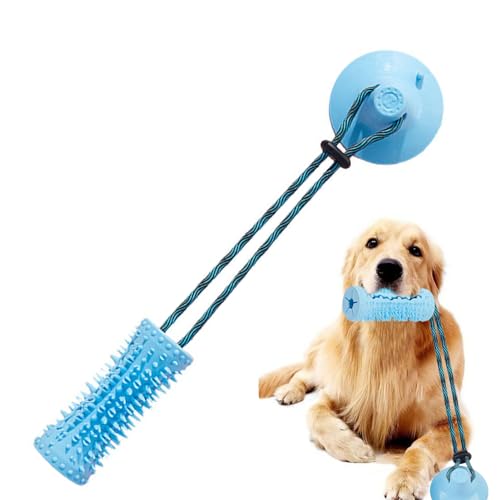 AUTOECHO Saugspielzeug für Hunde - Interaktives Hundespielzeug mit Saugnapf - Kauspielzeug für Hunde, Ballspielzeug zur Futterausgabe, unzerstörbares Hundespielzeug für Welpen und kleine Hunde von AUTOECHO