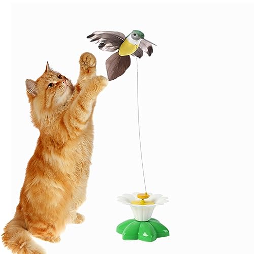 Elektrisches Vogelspielzeug Für Katzen – Interaktives Spielzeug, Um 360 Grad Drehbar, Elektrisch Fliegender Vogel, Katzenspielzeug, Vogelspielzeug Für Haustierkatzen, Katzenspielzeug In Kolibriform von AUTOECHO