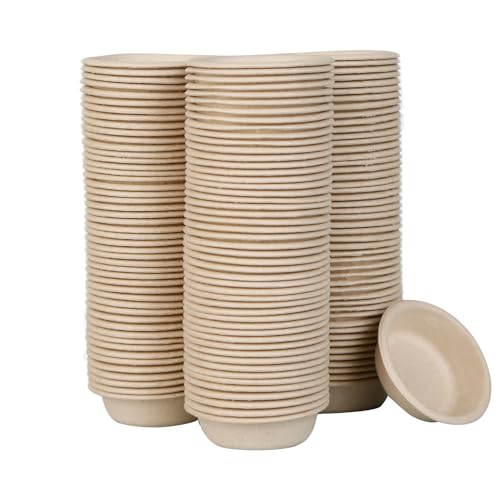 AUTSEEYS Biologisch abbaubare Gecko-Futterbecher, Papierschalen, Reptilien, Futter- und Wasser-Futterstation für Eidechsen, Bartagamen, Schlange, Krabben, 100 Stück, 28 ml von AUTSEEYS