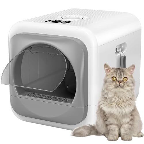 AUTUMFLATGAO Intelligente Katzentoilette Mit Geruchskontrolle, 60L Geschlossene Katzentoilette Für Große Katzen Und Mehrere Katzen, Katzentoilette Inklusive Schaufel Und Matte AUTUMFLATGAO Intelligente Katzentoilette Mit Geruchskontrolle, 60L Geschlossene Katzentoilette Für Große Katzen Und Mehrere Katzen, Katzentoilette Inklusive Schaufel Und Matte von AUTUMFLATGAO