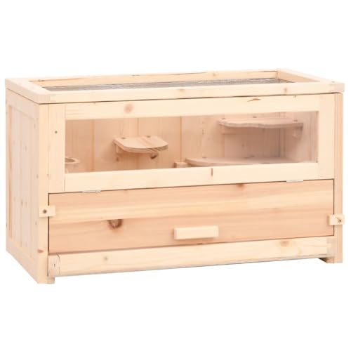 Pet Supplies Hamsterkäfig 60x30x35cm Massivholz Tanne Tiere & Haustierbedarf von AUUIJKJF