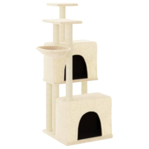 AUVYI Aktivitätskratzbäum mit Sisal-Kratzsäulen Creme 73,5x69x122 cm Holz&Plüsch Praktisches Katzen-Spielplatz mit Plattformen Tätigkeitsbereich für Haustiere Katzen zum Entspannen AUVYI Aktivitätskratzbäum mit Sisal-Kratzsäulen Creme 73,5x69x122 cm Holz&Plüsch Praktisches Katzen-Spielplatz mit Plattformen Tätigkeitsbereich für Haustiere Katzen zum Entspannen von AUVYI