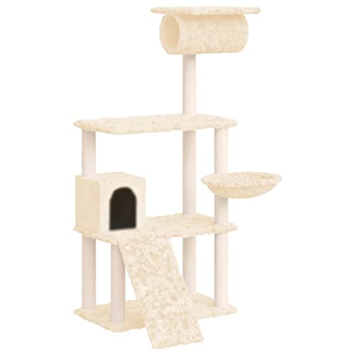 AUVYI Aktivitätskratzbäum mit Sisal-Kratzsäulen Creme 76,5x70x131 cm Holz&Plüsch Langlebig Tätigkeitsbereich für Haustiere mit Ruheplattformen Katzen-Spielplatz Vielfältige Verwendung AUVYI Aktivitätskratzbäum mit Sisal-Kratzsäulen Creme 76,5x70x131 cm Holz&Plüsch Langlebig Tätigkeitsbereich für Haustiere mit Ruheplattformen Katzen-Spielplatz Vielfältige Verwendung von AUVYI