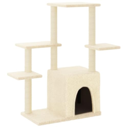 AUVYI Aktivitätskratzbäum mit Sisal-Kratzsäulen Creme 86x54x97,5 cm Holz&Plüsch Praktisches Katzen-Spielplatz mit Plattformen Tätigkeitsbereich für Haustiere Katzen zum Entspannen AUVYI Aktivitätskratzbäum mit Sisal-Kratzsäulen Creme 86x54x97,5 cm Holz&Plüsch Praktisches Katzen-Spielplatz mit Plattformen Tätigkeitsbereich für Haustiere Katzen zum Entspannen von AUVYI