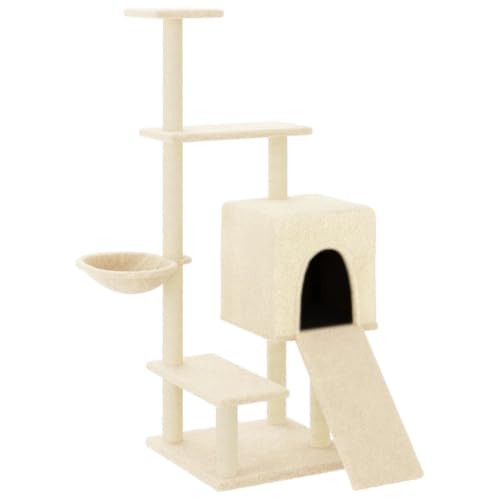 AUVYI Aktivitätskratzbäum mit Sisal-Kratzsäulen Creme 91x85x130,5 cm Praktisches Katzen-Spielplatz mit Plattformen Tätigkeitsbereich für Haustiere Katzen zum Krallenschärfen Holz&Plüsch AUVYI Aktivitätskratzbäum mit Sisal-Kratzsäulen Creme 91x85x130,5 cm Praktisches Katzen-Spielplatz mit Plattformen Tätigkeitsbereich für Haustiere Katzen zum Krallenschärfen Holz&Plüsch von AUVYI