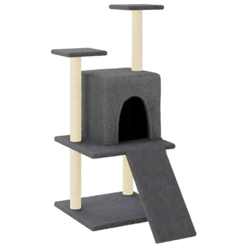 AUVYI Aktivitätskratzbäum mit Sisal-Kratzsäulen Dunkelgrau 78,5x60x110 cm Praktisches Katzen-Spielplatz mit Plattformen Tätigkeitsbereich für Haustiere Katzen zum Krallenschärfen Holz&Plüsch AUVYI Aktivitätskratzbäum mit Sisal-Kratzsäulen Dunkelgrau 78,5x60x110 cm Praktisches Katzen-Spielplatz mit Plattformen Tätigkeitsbereich für Haustiere Katzen zum Krallenschärfen Holz&Plüsch von AUVYI