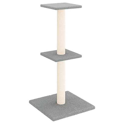 AUVYI Aktivitätskratzbäum mit Sisal-Kratzsäulen Hellgrau 34,5x34,5x73 cm Holz&Plüsch Praktisches Katzen-Spielplatz mit Plattformen Tätigkeitsbereich für Haustiere Katzen zum Krallenschärfen AUVYI Aktivitätskratzbäum mit Sisal-Kratzsäulen Hellgrau 34,5x34,5x73 cm Holz&Plüsch Praktisches Katzen-Spielplatz mit Plattformen Tätigkeitsbereich für Haustiere Katzen zum Krallenschärfen von AUVYI