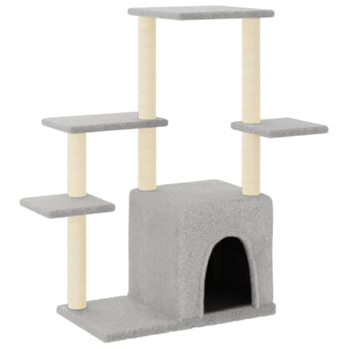 AUVYI Aktivitätskratzbäum mit Sisal-Kratzsäulen Hellgrau 86x54x97,5 cm Holz&Plüsch Praktisches Katzen-Spielplatz mit Plattformen Tätigkeitsbereich für Haustiere Katzen zum Entspannen AUVYI Aktivitätskratzbäum mit Sisal-Kratzsäulen Hellgrau 86x54x97,5 cm Holz&Plüsch Praktisches Katzen-Spielplatz mit Plattformen Tätigkeitsbereich für Haustiere Katzen zum Entspannen von AUVYI