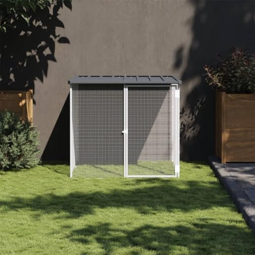 AUVYI Hühnerkäfig mit Dach Anthrazit 103x98x90 cm Verzinkter Stahl Hühnergehege Außen Hühnerstall Metall Hühnerauslauf Kleintierkäfig Hasenkäfig DrAußen Hasenhaus für DrAußen Netzdesign AUVYI Hühnerkäfig mit Dach Anthrazit 103x98x90 cm Verzinkter Stahl Hühnergehege Außen Hühnerstall Metall Hühnerauslauf Kleintierkäfig Hasenkäfig DrAußen Hasenhaus für DrAußen Netzdesign von AUVYI