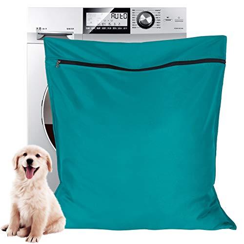 Auxsoul 1 Packung Haustier-Wäschesack, stoppt Tierhaare die Waschmaschine, große Größe, ideal für Hunde, Katzen, Pferde, Haarentferner, sicher (6070 cm) (Lake Blue) von AUXSOUL