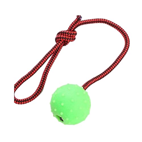 AUklOPVZZ 2 Stück robust und langlebig – elastischer Ball für Haustiere für langanhaltendes Spielen, Zahnknirschen, Trainingszubehör, Gummiseil Spielzeugball, Grün, kleine Größe von AUklOPVZZ