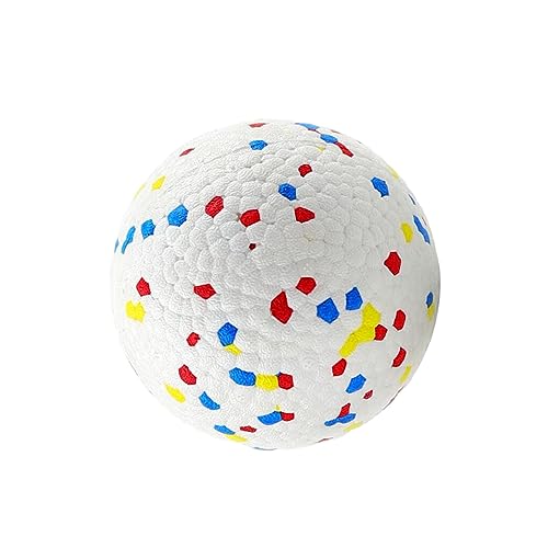 AUklOPVZZ 2X Heimtierbedarf Leicht zu reinigender Hundeball für Hundebesitzer Haustierzubehör PU Hundeballspielzeug Hundespielzeugball für Hunde Hundespielzeug, farbig, L 8.0 cm von AUklOPVZZ