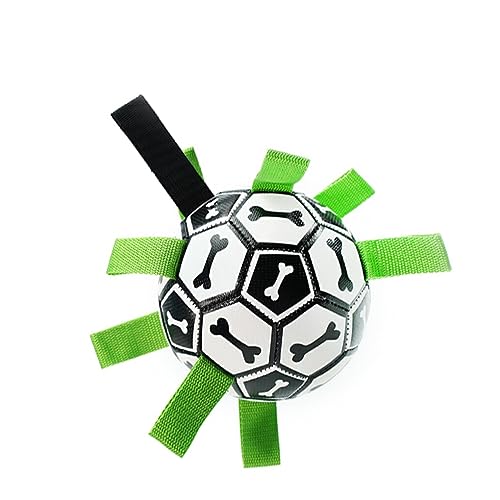 AUklOPVZZ Hundefußballspielzeug – bevorzugter Spielgefährte für mittelgroße bis große Hunde. PVC Fußballspielzeug für mittelgroße bis große Hunde. Spielzeugbälle für Haustiere, Knochen von AUklOPVZZ