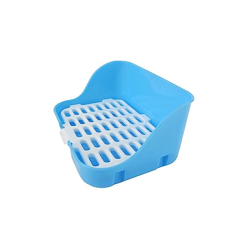 AUklOPVZZ Kleine Tiertoilette, Kaninchen, Meerschweinchen, Eckbett, Pellets, für den Innenbereich, Kottopf, Training, Urinal, Toilette, Heimtierbedarf, Blau AUklOPVZZ Kleine Tiertoilette, Kaninchen, Meerschweinchen, Eckbett, Pellets, für den Innenbereich, Kottopf, Training, Urinal, Toilette, Heimtierbedarf, Blau von AUklOPVZZ