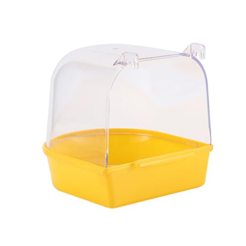 AUklOPVZZ Papageien Wasserbadewanne, Duschbox, rutschfest und stabil, leicht zu reinigen und wiederverwendbar, geeignet für jeden Vogel aus Kunststoff, Gelb AUklOPVZZ Papageien Wasserbadewanne, Duschbox, rutschfest und stabil, leicht zu reinigen und wiederverwendbar, geeignet für jeden Vogel aus Kunststoff, Gelb von AUklOPVZZ