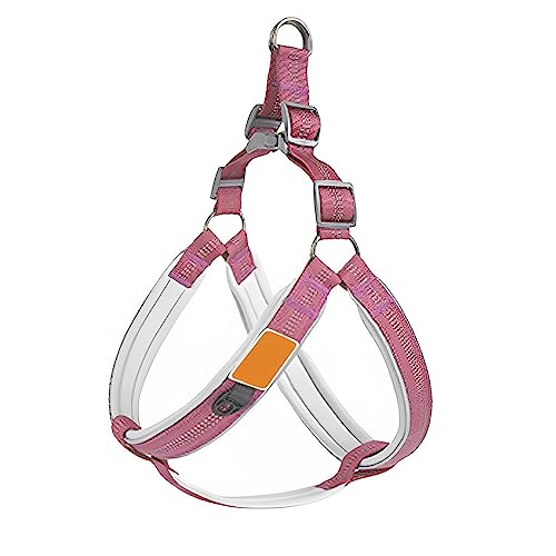 AUklOPVZZ Pet Vest Harness Quick Release Soft Filling Dog Strap No Pull Nylon Good Stitching Sling Leash Outdoor Training, Rosa, S von AUklOPVZZ