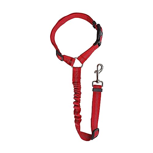 AUklOPVZZ Pet Walking Leine Tragbare Ersatz Einfarbig Einstellbare 360 Grad Drehbare Schnalle Haustiere Kragen Harness Halsband, Rot von AUklOPVZZ