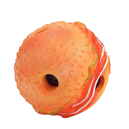 AUklOPVZZ Quietschball für Hunde, langlebig und langlebig für stundenlangen Spaß, leicht leuchtender Ball, interaktiver Quietschball für Hunde, Brotklingender Ball, 004Groß14CM von AUklOPVZZ