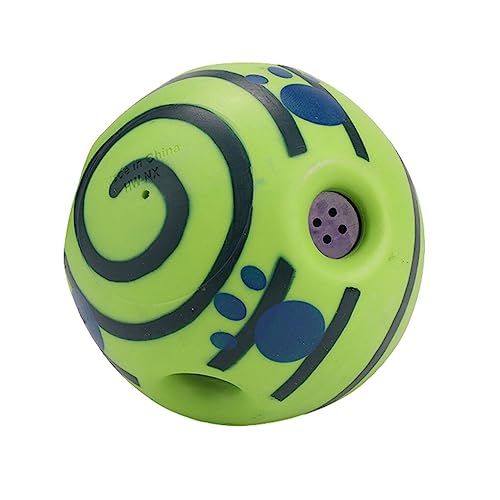 AUklOPVZZ Quietschball für Hunde, langlebig und langlebig für stundenlangen Spaß, leicht leuchtender Ball, interaktiver Quietschball für Hunde, Sanft klingender Ball, 002Groß14CM von AUklOPVZZ