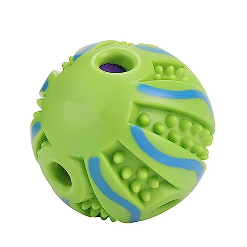 AUklOPVZZ Quietschball für Hunde, langlebig und langlebig für stundenlangen Spaß, leicht leuchtender Ball, interaktiver Quietschball für Hunde, Vertikaler Stich, 001Groß14CM von AUklOPVZZ
