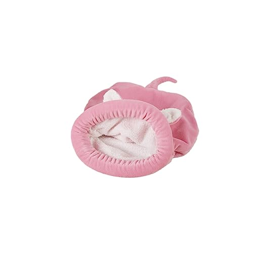 AUklOPVZZ Süßes und entzückendes Haustierbett für Ihren pelzigen kleinen Freund. Super süßer Schlafsack, Neststoff, Katze, Hund, warm und bequem, Rosa, L von AUklOPVZZ