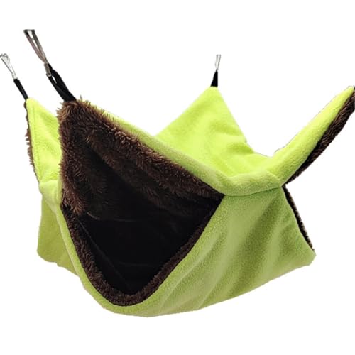 AUklOPVZZ Ungiftige Haustierkäfig Hängematte, exquisites Handwerk, breite Anwendung, Hamster Hängematte, zum Aufhängen, Plüsch, Kleiner Haustierkäfig, Hamsterkäfig, Grün AUklOPVZZ Ungiftige Haustierkäfig Hängematte, exquisites Handwerk, breite Anwendung, Hamster Hängematte, zum Aufhängen, Plüsch, Kleiner Haustierkäfig, Hamsterkäfig, Grün von AUklOPVZZ