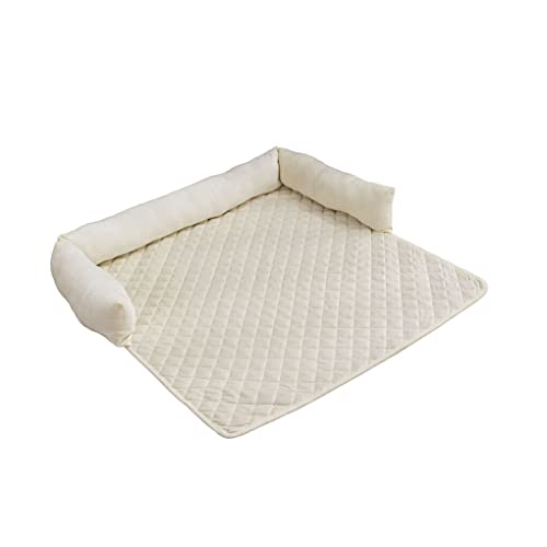 AUklOPVZZ Winter Haustier Plüsch Matte Schlafzimmer Sofa Couch Boden Pad Große Tier Schlafen Warme Bett Abnehmbare Waschbar Haustiere Liefert, Beige, 75x75cm von AUklOPVZZ