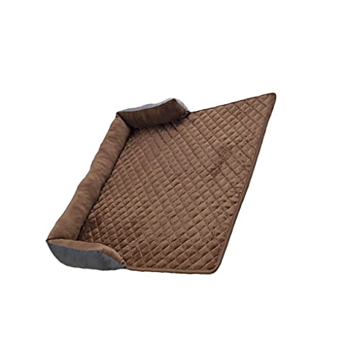 AUklOPVZZ Winter Haustier Plüsch Matte Schlafzimmer Sofa Couch Boden Pad Große Tier Schlafen Warme Bett Abnehmbare Waschbar Haustiere Liefert, Grauer Kaffee, 75x75cm von AUklOPVZZ