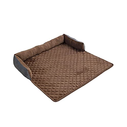 AUklOPVZZ Winter Haustier Plüsch Matte Schlafzimmer Sofa Couch Boden Pad Große Tier Schlafen Warme Bett Abnehmbare Waschbar Haustiere Liefert, Grauer Kaffee, 90x120cm von AUklOPVZZ