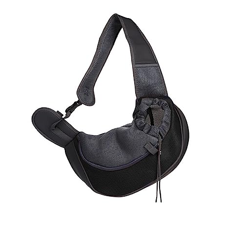 Haustier Tragetasche aus Oxford Stoff mit Reißverschluss, Flexibles Futter, Picknick Umhängetaschen, Schwarz groß Haustier Tragetasche aus Oxford Stoff mit Reißverschluss, Flexibles Futter, Picknick Umhängetaschen, Schwarz groß von AUklOPVZZ