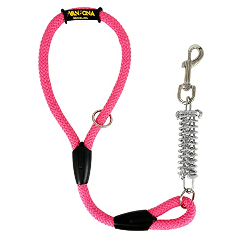 Hundeleine, Stoßdämpfer, Anti-Zug, für mittelgroße und große Hunde, 60cm. Rosa von AVANZONA