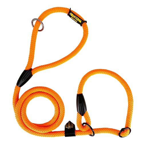 Hundetrainingsleine mit Anti-Zug-Halsband, Nylonschnur, für kleine, mittlere und große Hunde. Orange von AVANZONA