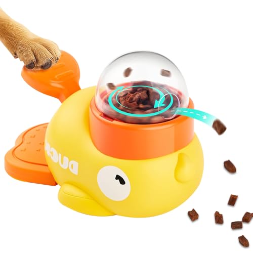 AVCXEC Ente Futterspender, 2-in-1 Entenform Interaktive Futterspender, Slow Feeder Hund Intelligenzspielzeug, Leckerli-Spender-Spielzeug für Hunde mit 3 Getreideauslässen,für Anreicherung Unterhaltung AVCXEC Ente Futterspender, 2-in-1 Entenform Interaktive Futterspender, Slow Feeder Hund Intelligenzspielzeug, Leckerli-Spender-Spielzeug für Hunde mit 3 Getreideauslässen,für Anreicherung Unterhaltung von AVCXEC
