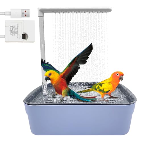 Vogel Wellensittich Badewanne, Automatische Vogel Badehaus Badewanne Automatische Vogelbadewanne mit Zirkulierender Wasserdusche Vogeldusche Wellensittich für Nymphensittiche,Afrikanische Grau,Vogel Vogel Wellensittich Badewanne, Automatische Vogel Badehaus Badewanne Automatische Vogelbadewanne mit Zirkulierender Wasserdusche Vogeldusche Wellensittich für Nymphensittiche,Afrikanische Grau,Vogel von AVCXEC