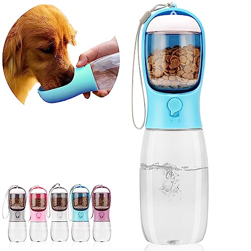 AVELORA Hunde-Wasserflasche, tragbare Haustier-Wasserflasche mit Futterbehälter, tragbarer Wasserspender für Katzen, Welpen, Haustiere zum Spazierengehen, Wandern, Reisen, Welpenzubehör, Hundezubehör AVELORA Hunde-Wasserflasche, tragbare Haustier-Wasserflasche mit Futterbehälter, tragbarer Wasserspender für Katzen, Welpen, Haustiere zum Spazierengehen, Wandern, Reisen, Welpenzubehör, Hundezubehör von AVELORA