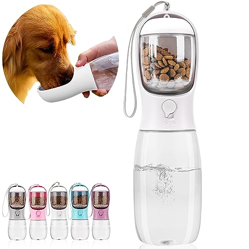 AVELORA Hunde-Wasserflasche, tragbare Haustier-Wasserflasche mit Futterbehälter, tragbarer Wasserspender für Katzen, Welpen, Haustiere zum Spazierengehen, Wandern, Reisen, Welpenzubehör, Hundezeug AVELORA Hunde-Wasserflasche, tragbare Haustier-Wasserflasche mit Futterbehälter, tragbarer Wasserspender für Katzen, Welpen, Haustiere zum Spazierengehen, Wandern, Reisen, Welpenzubehör, Hundezeug von AVELORA