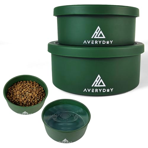 AVERYDAY 850.5 g Reise Hundenäpfe mit Deckel, 2-in-1 Tragbare Futternäpfe für Futter und Wasser, auslaufsichere Reise Hundefutter & Wassernapf für Outdoor, Camping, Reise Hund Futternapf, Tagespflege AVERYDAY 850.5 g Reise Hundenäpfe mit Deckel, 2-in-1 Tragbare Futternäpfe für Futter und Wasser, auslaufsichere Reise Hundefutter & Wassernapf für Outdoor, Camping, Reise Hund Futternapf, Tagespflege von AVERYDAY